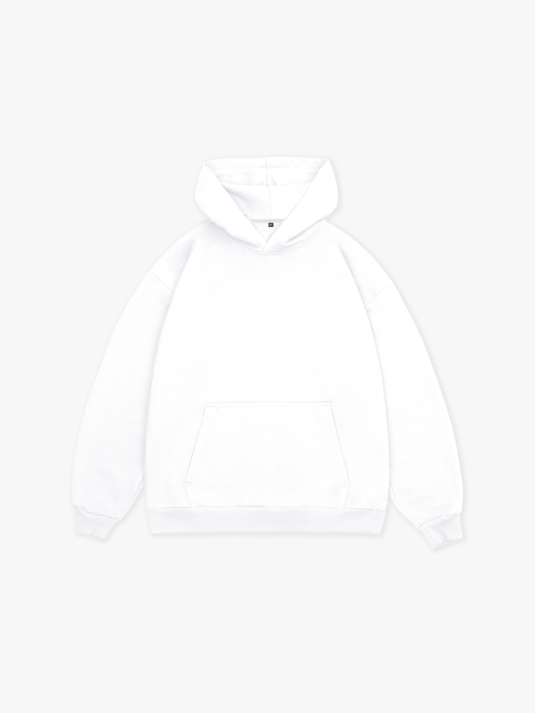 Худи оверсайз без начеса (белый)