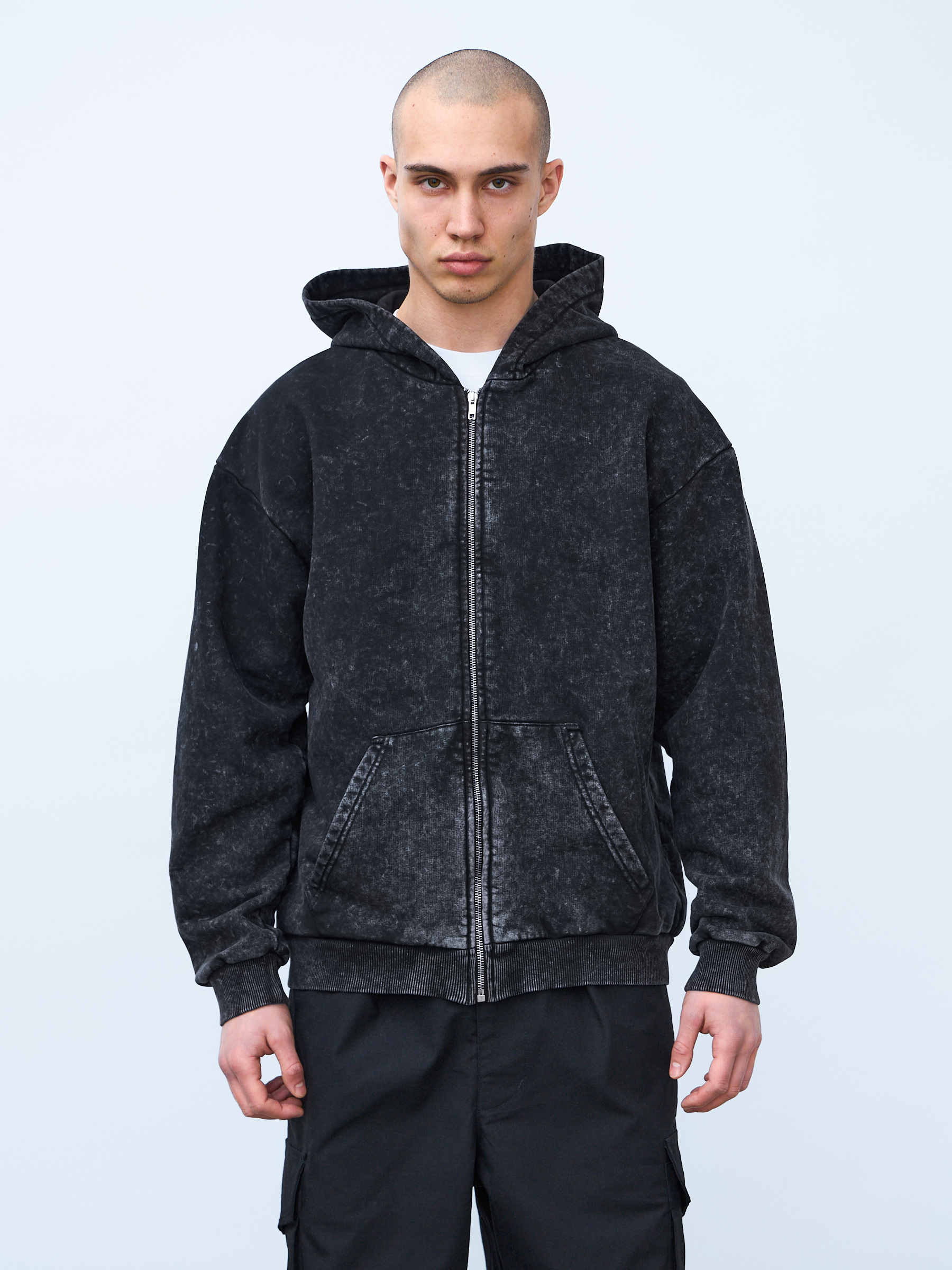 Худи зип Garment dyed 380 г 