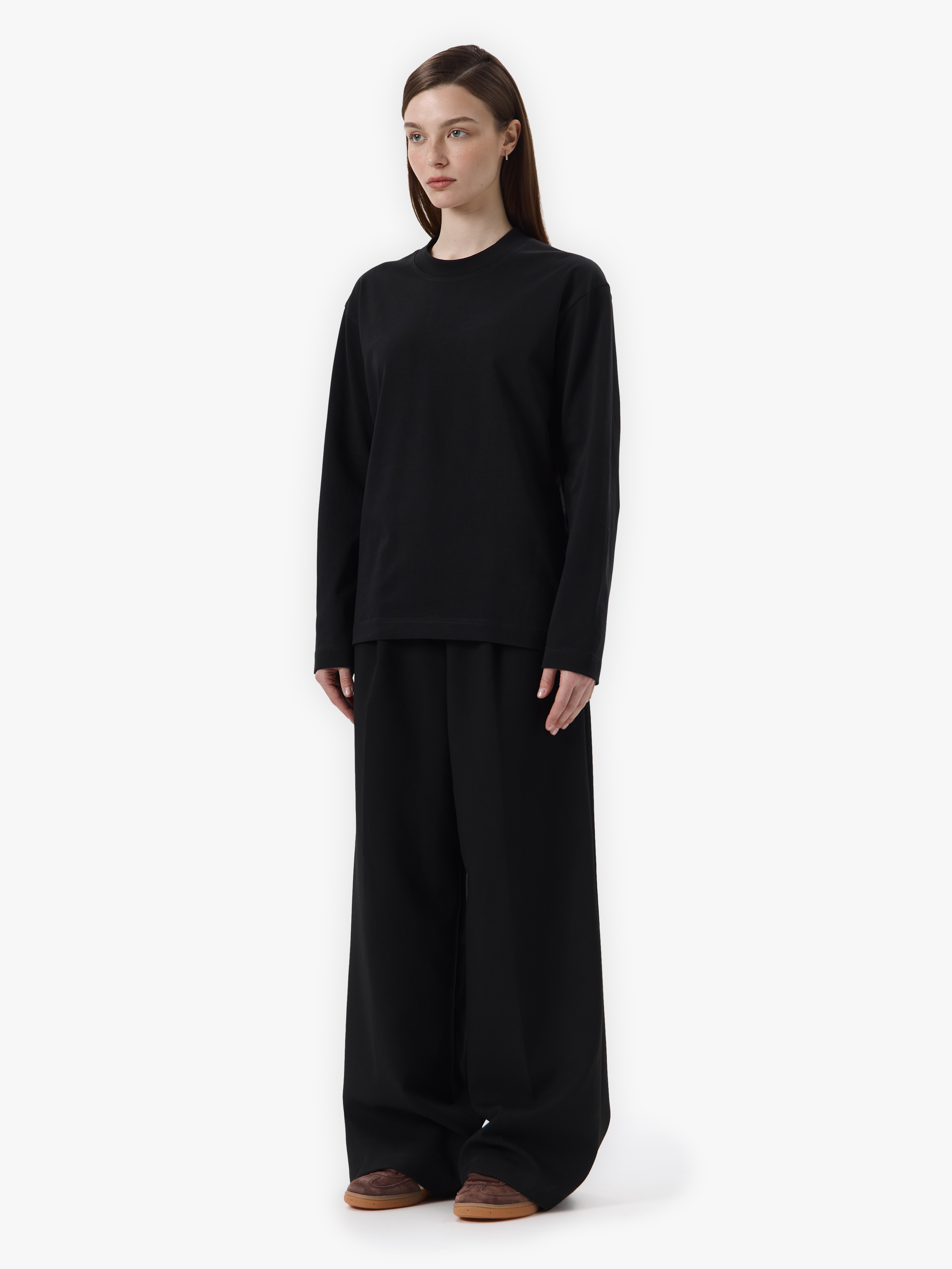 Лонгслив стандарт (черный) 230 г