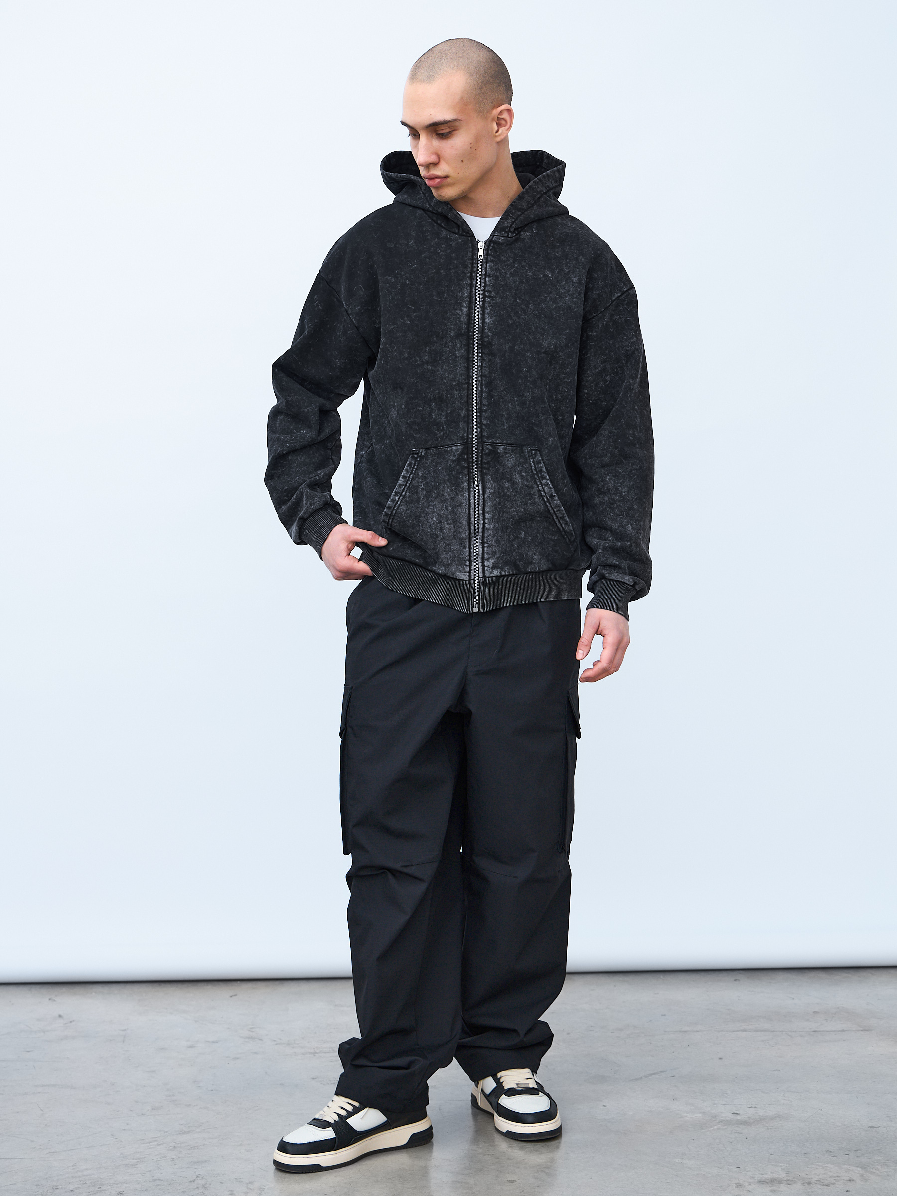 Худи зип Garment dyed 380 г 