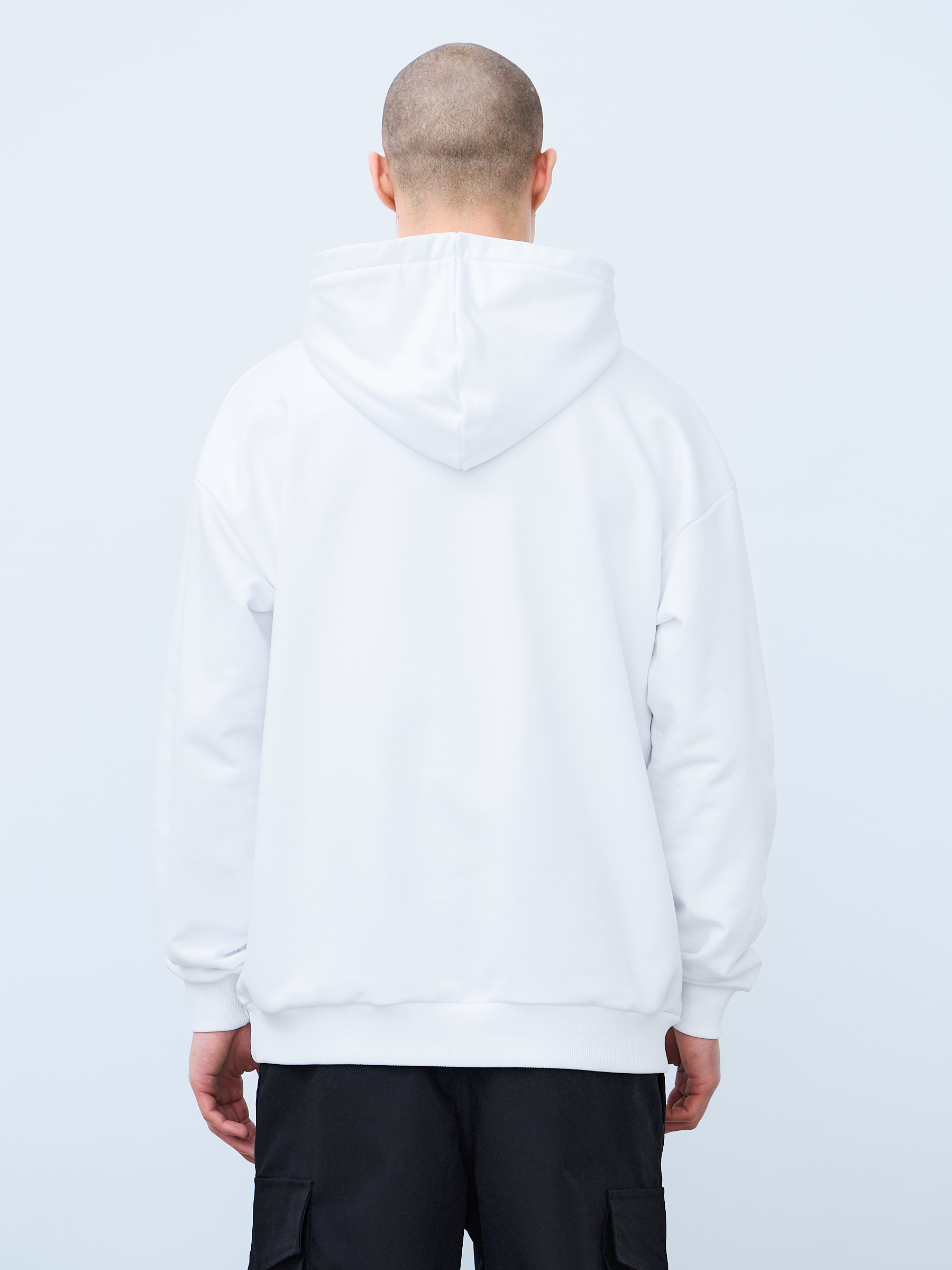 Худи оверсайз без начеса (белый)