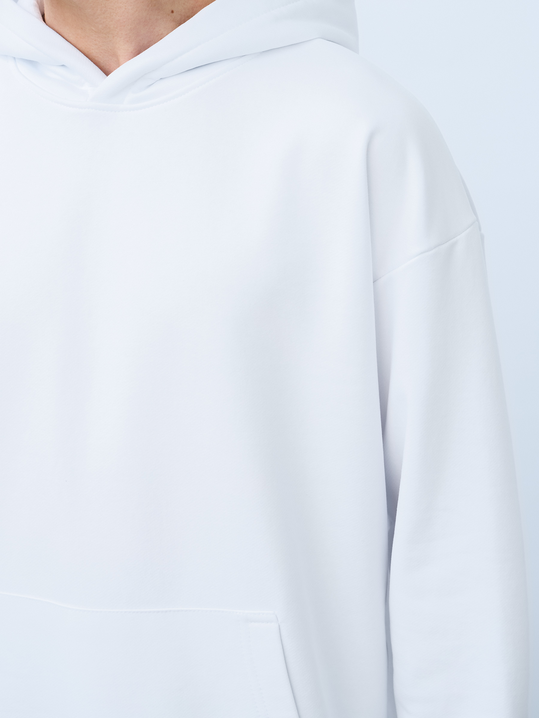 Худи оверсайз без начеса (белый)