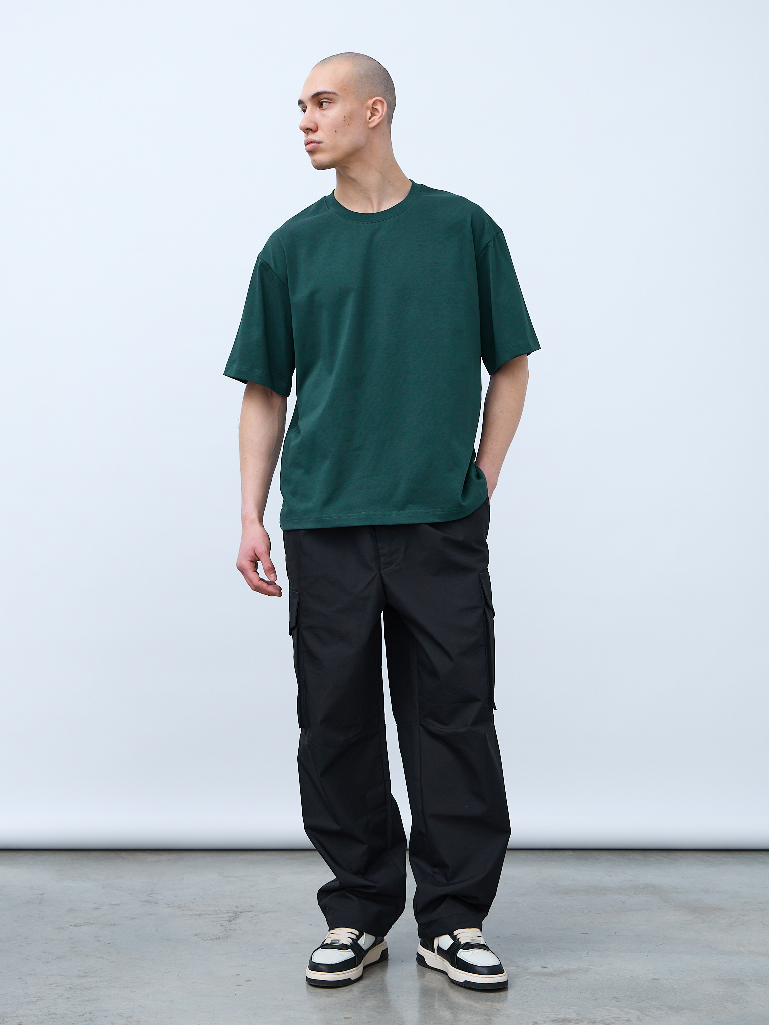 Футболка оверсайз (темно-зеленый) 230 г