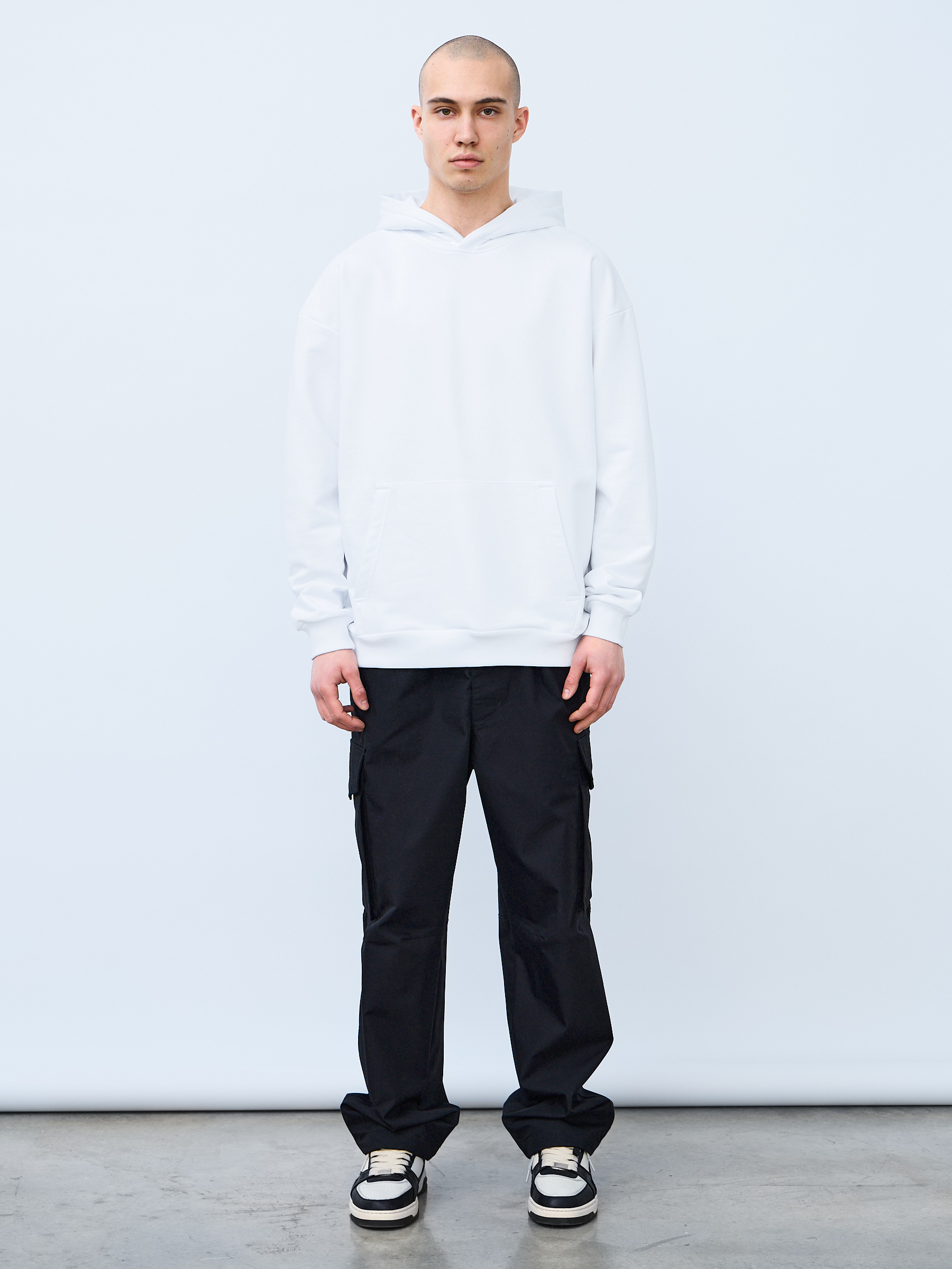 Худи оверсайз без начеса (белый)