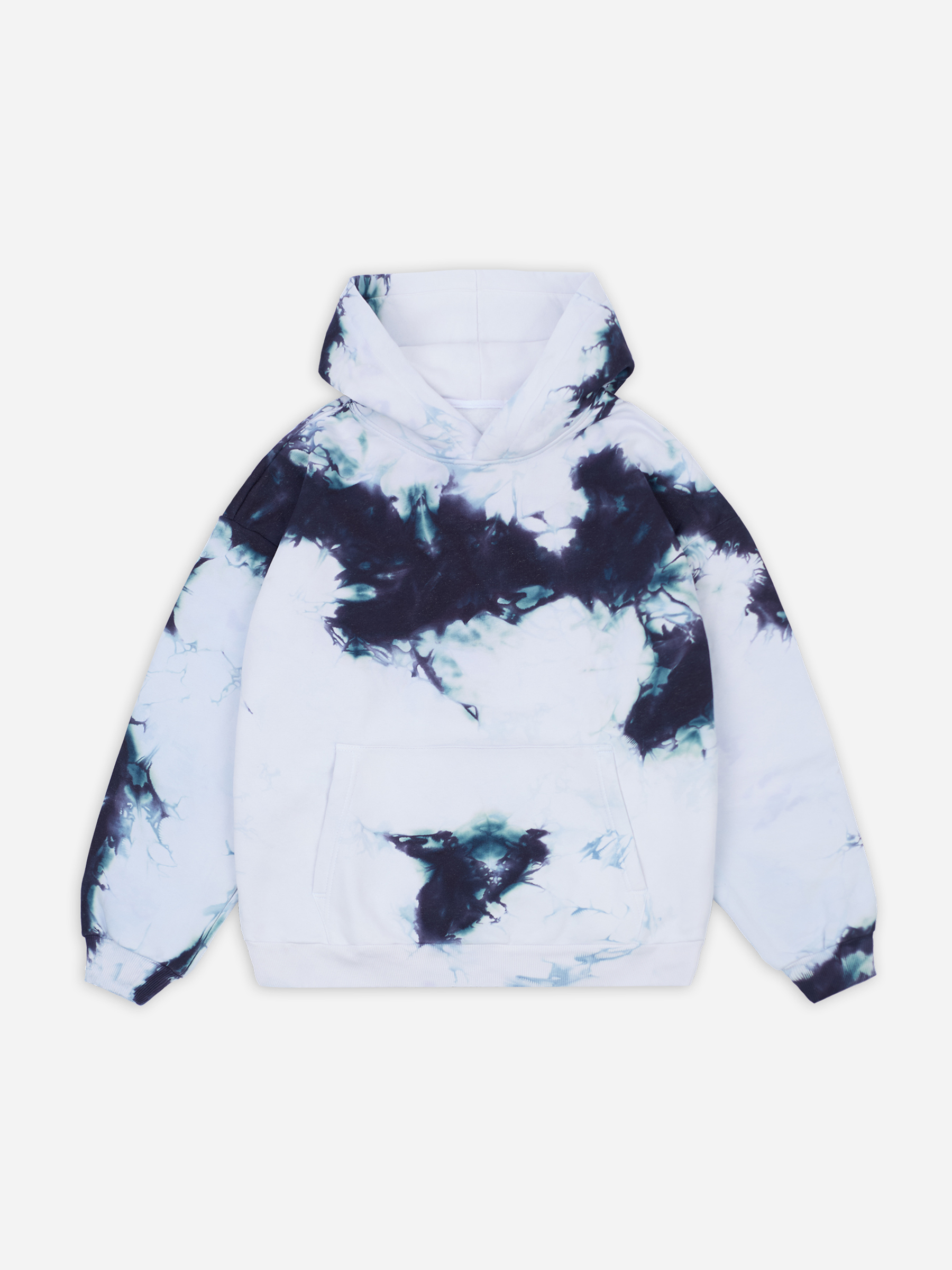 Крашеный худи  Tie Dye (фирн) 320 г