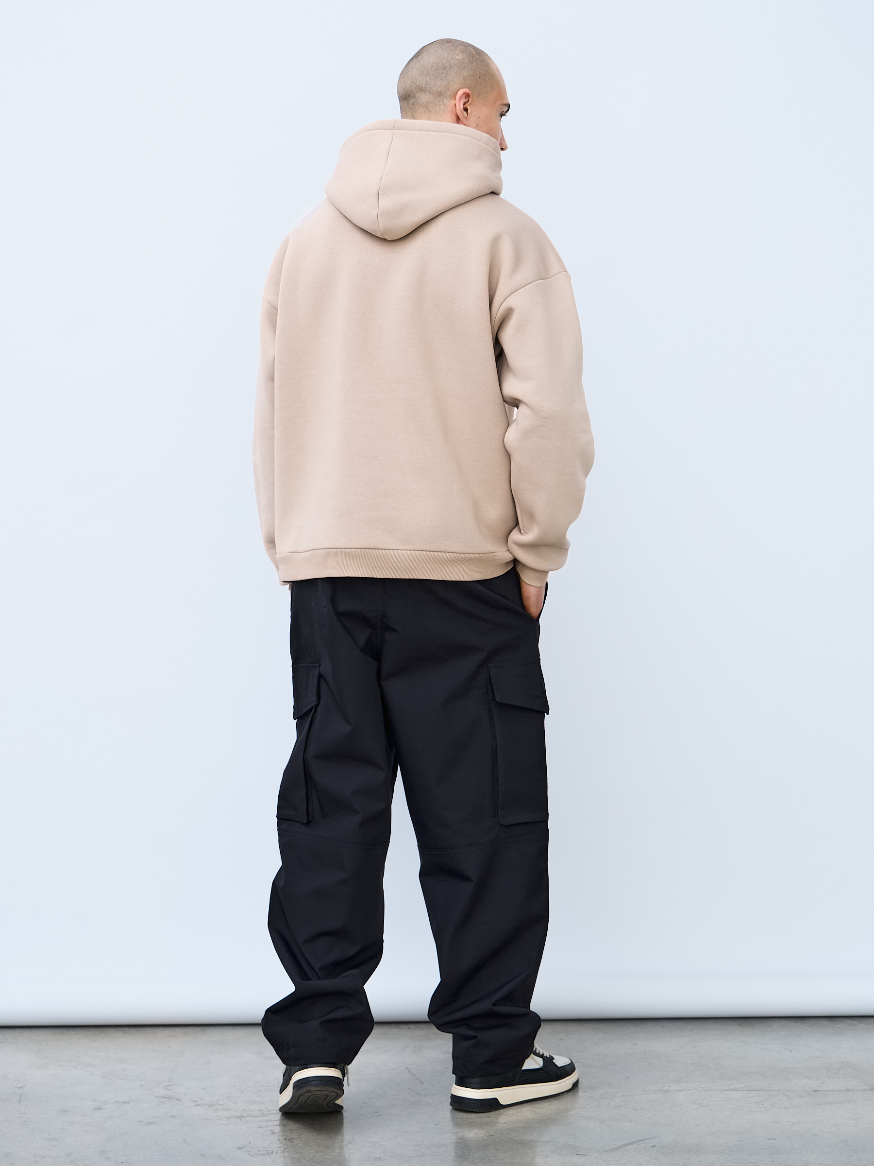 Худи оверсайз с начёсом (бежевый)