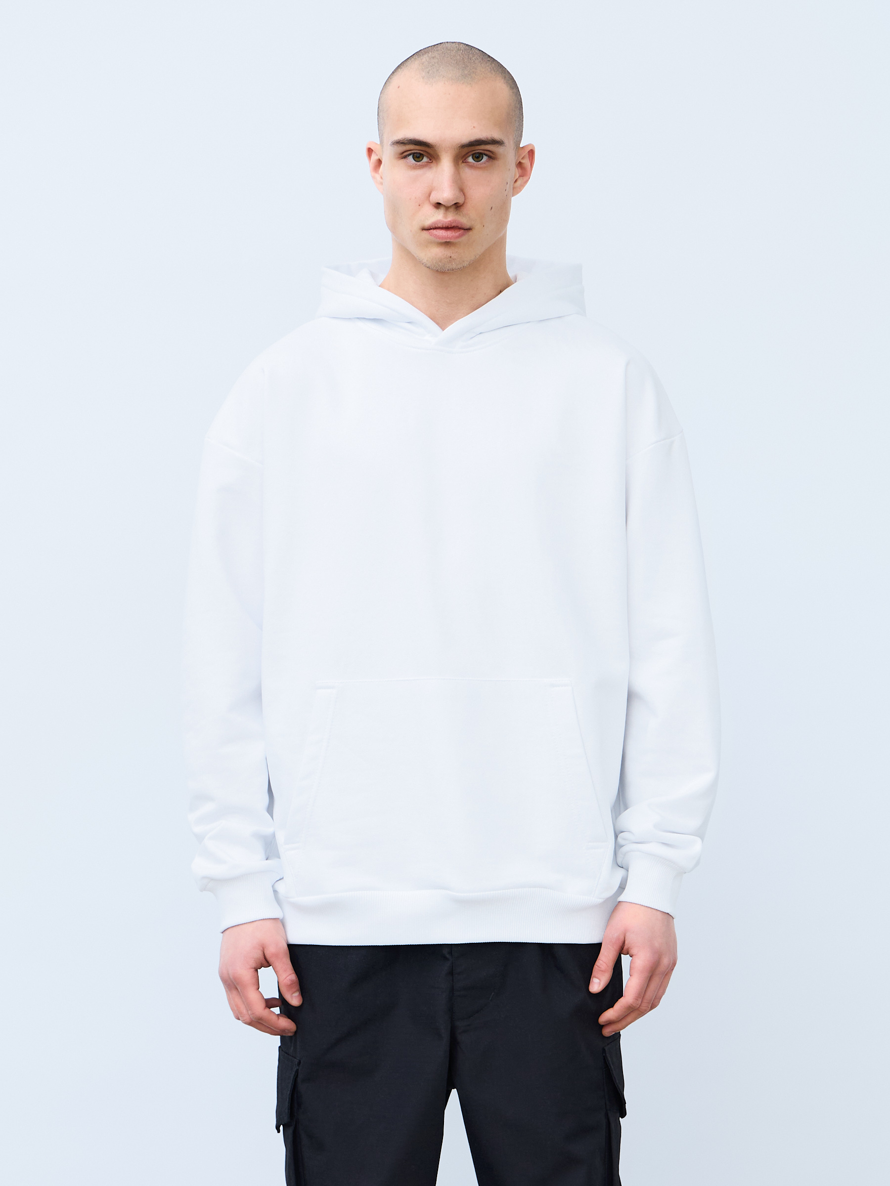 Худи оверсайз без начеса (белый)