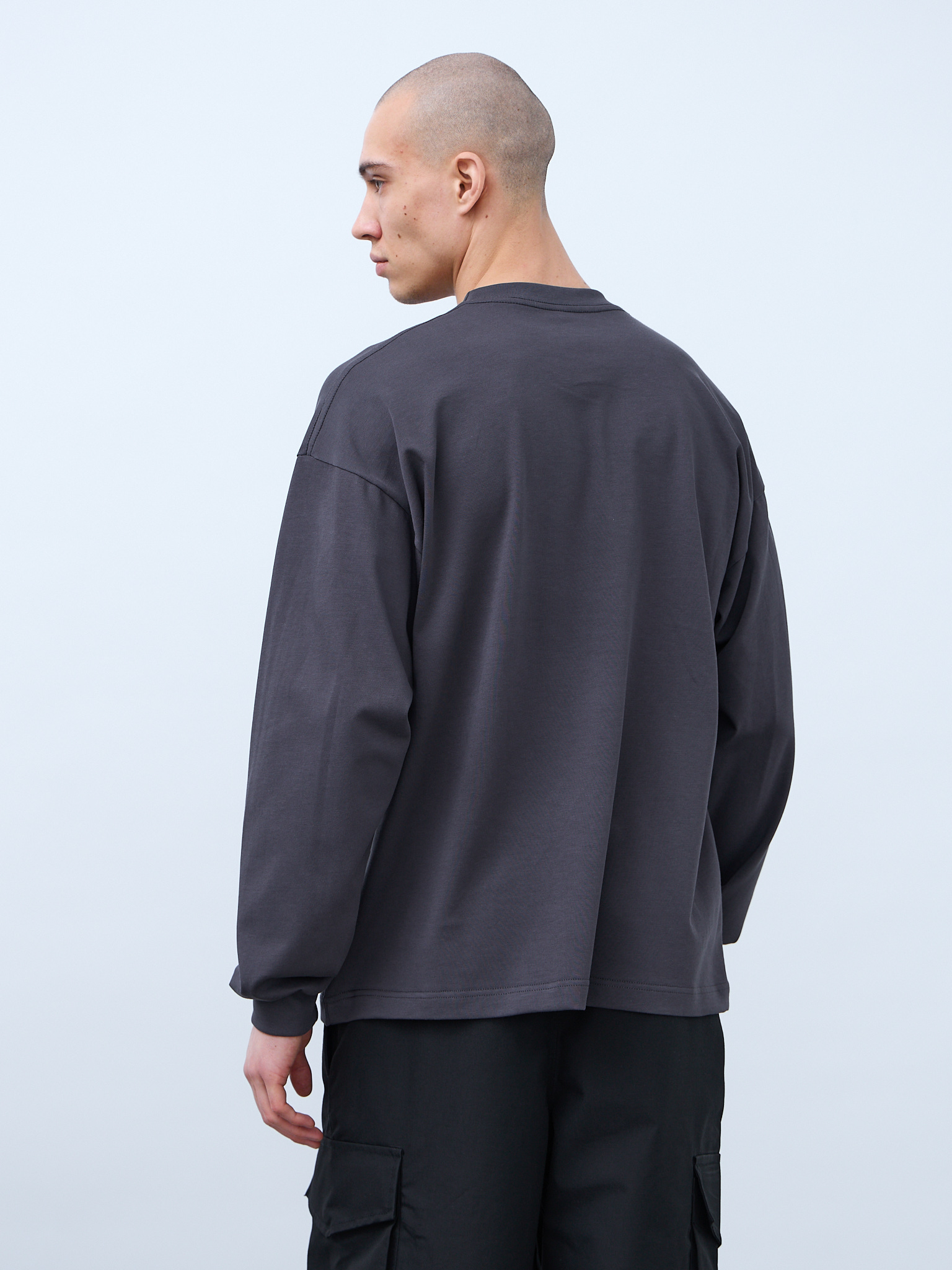 Лонгслив оверсайз (графит) 230 г