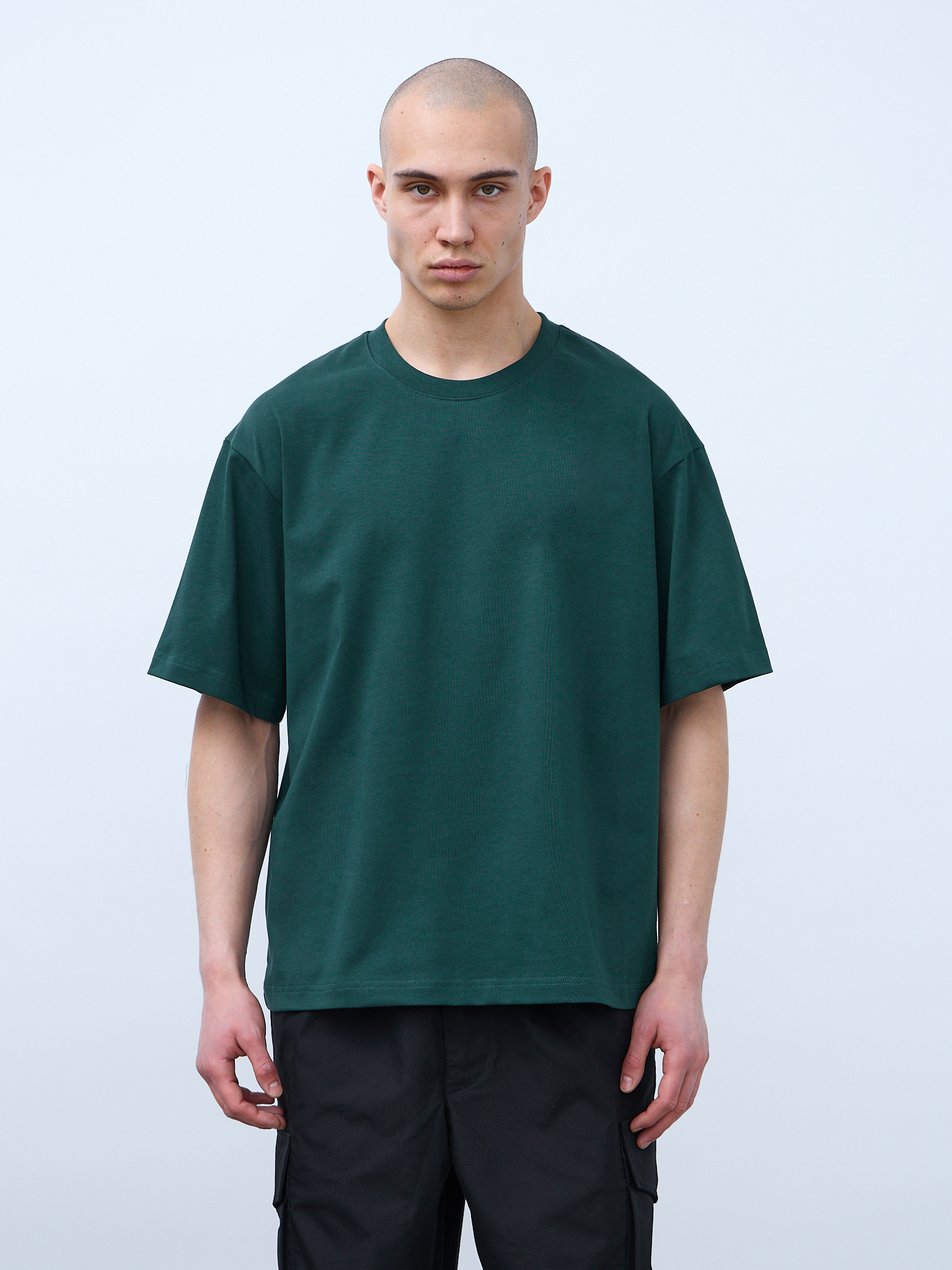 Футболка оверсайз (темно-зеленый) 230 г