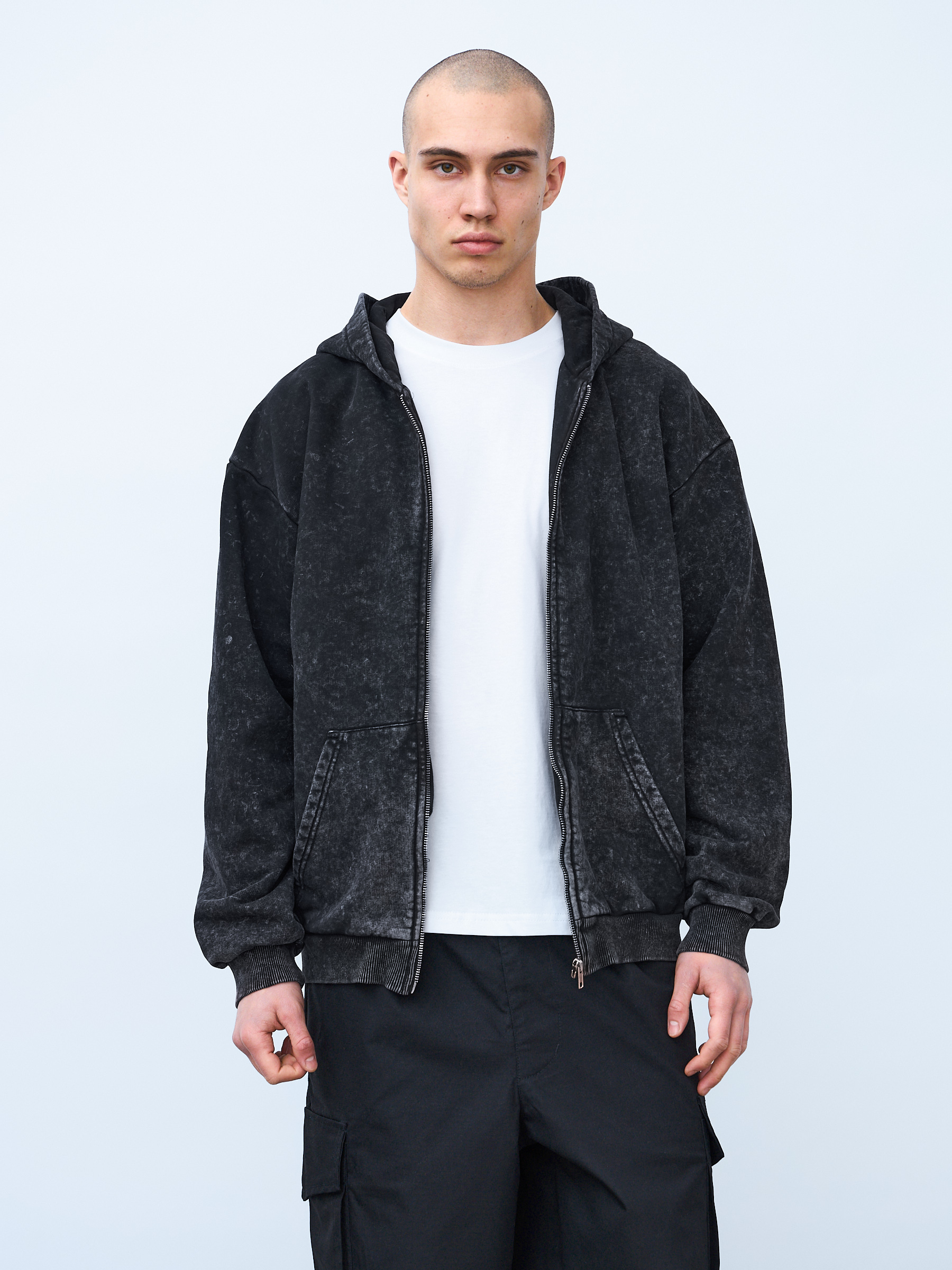 Худи зип Garment dyed 380 г 